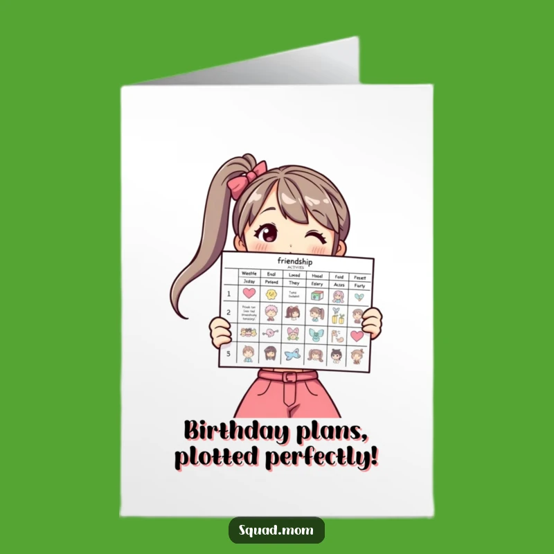 Free Printable Birthday Card: Friendship Activities Chart, Fun Downloadable Gift!