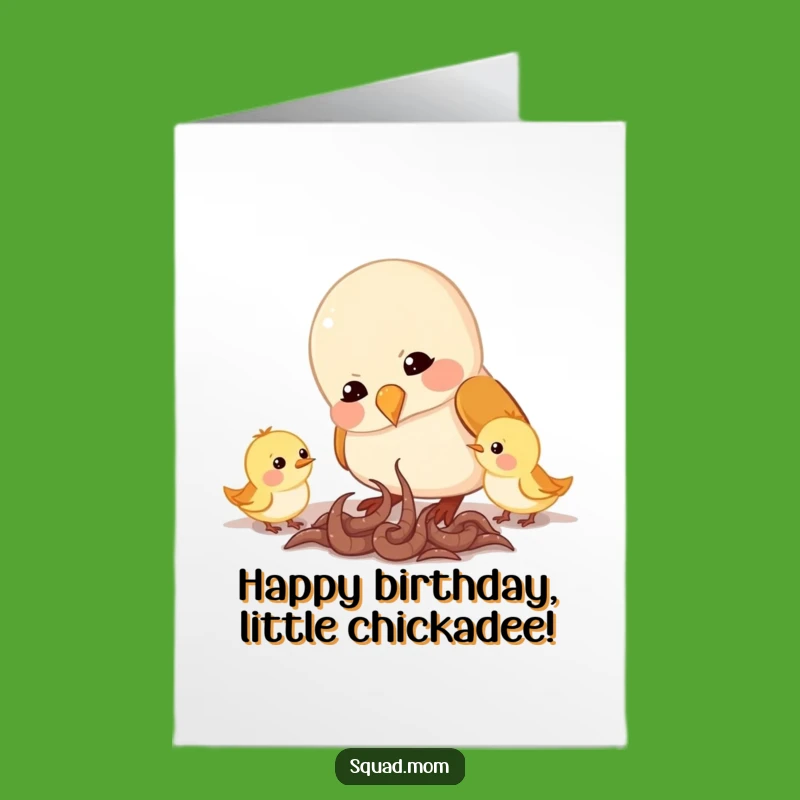 Free Printable Birthday Card: Mama Bird Feeding Chicks, Tender Digital Download
