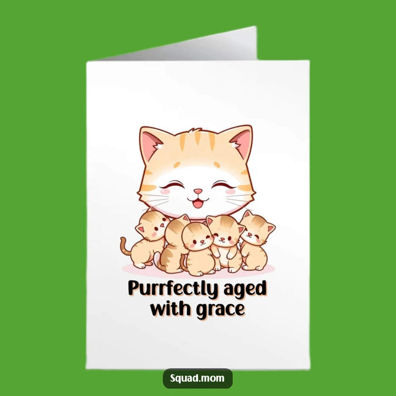 Free Printable Cat Mom Birthday Card: Cute & Funny Kitten Grooming Downloadable Gift