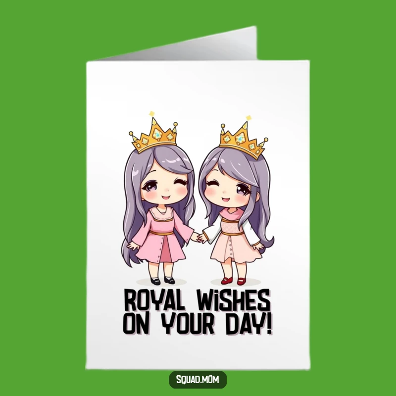 Free Printable Bday Card: Sparkly Crown Queens - Funny DIY Gift