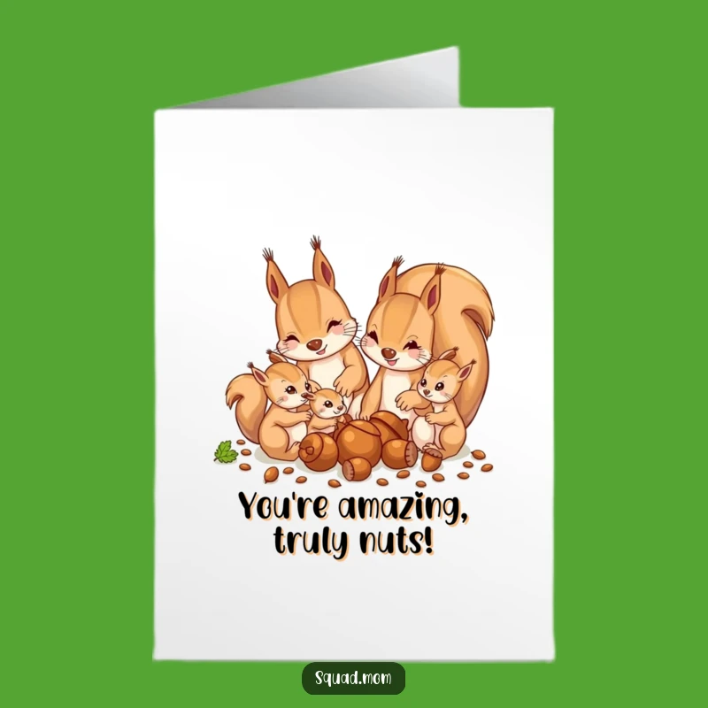 Free Printable Squirrel Congratulations Card: Acorn Gathering Success Card