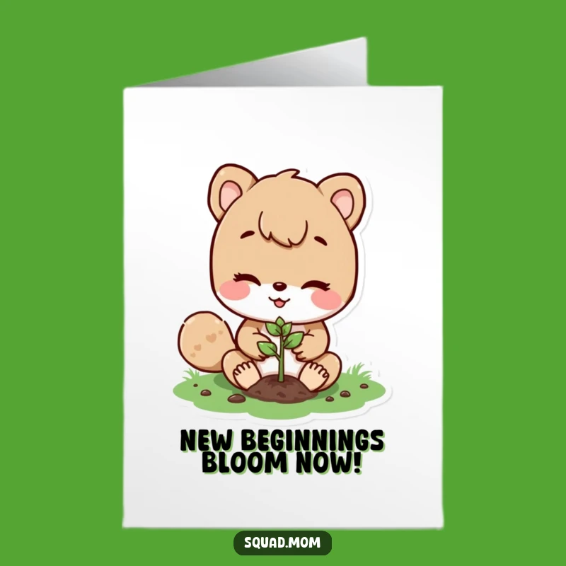 Free Printable Congrats Card: Animal Mom Nurturing New Beginnings, Download Now