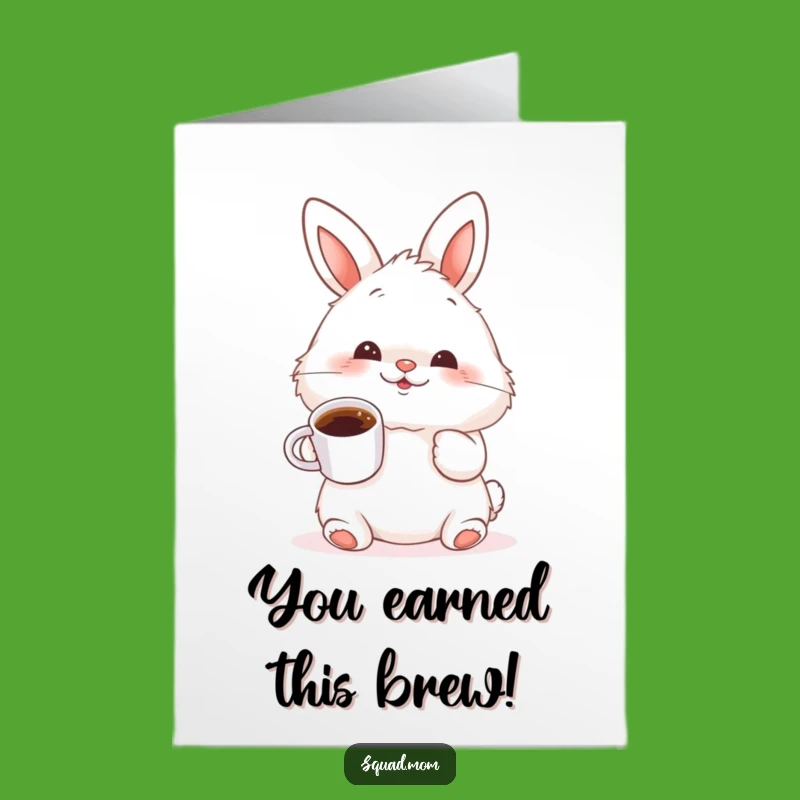 Bunny Coffee Congratulations Card - Free Printable Downloadable Fun
