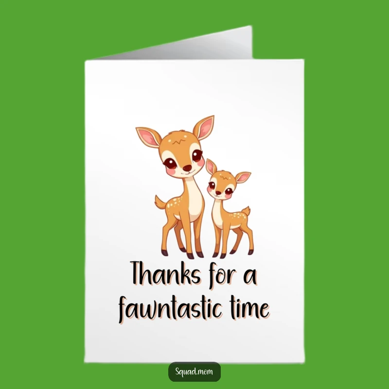 Free Printable Thank You Card: Deer Mom Gratitude Downloadable Gift