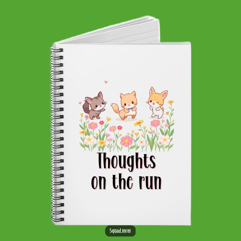 Funny Animal Friends Notebook: Ideas Play Tag Amongst Flowers