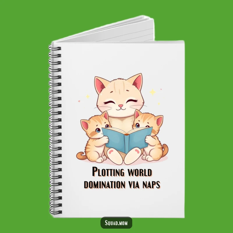 Funny Cat Mom Notebook - Bedtime Story Kittens - Jot Down Funny Thoughts