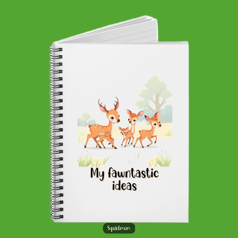 Funny Deer Moms Notebook - Meadow Play - Jot Down Wild Ideas