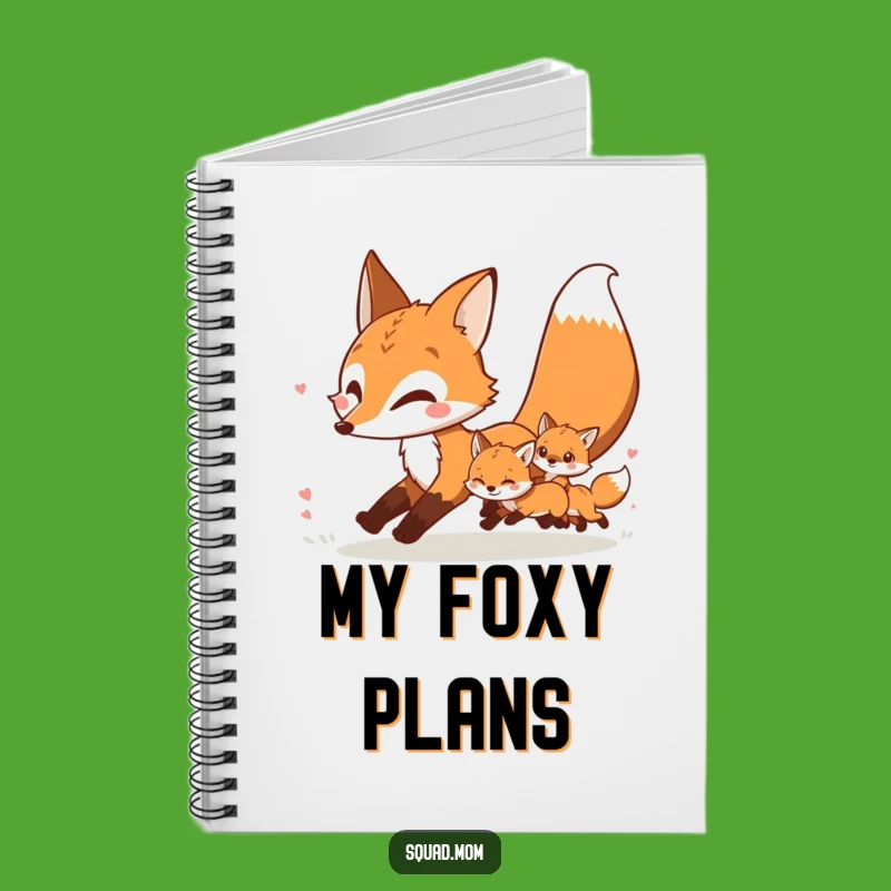 Funny Fox Mom & Kits Notebook: Playful Chase Pages, Ideal Gift for Writers