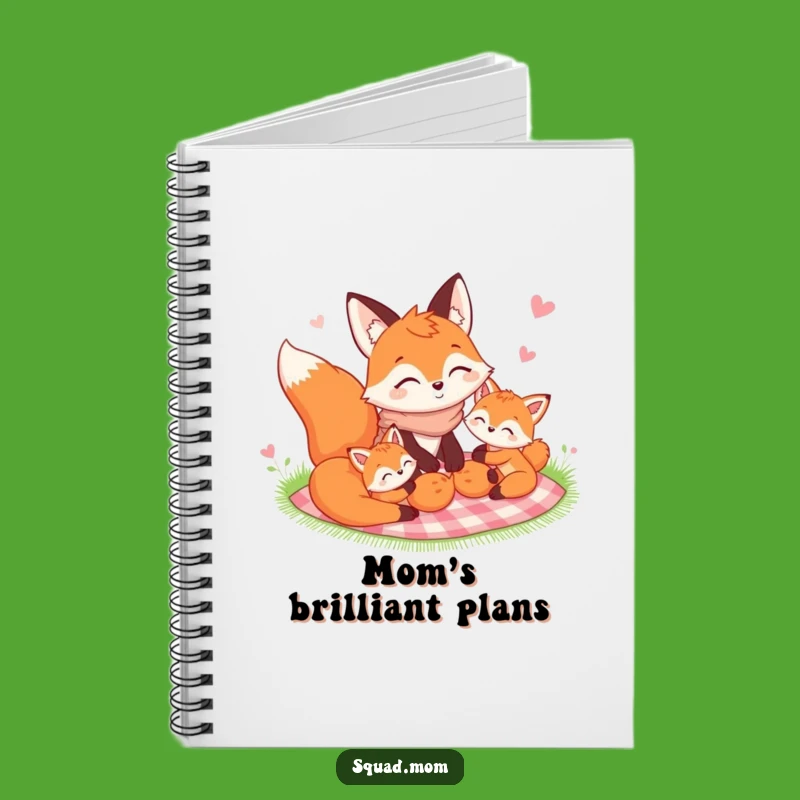 Funny Fox Mom Notebook - Family Picnic Journal, Perfect Gift!