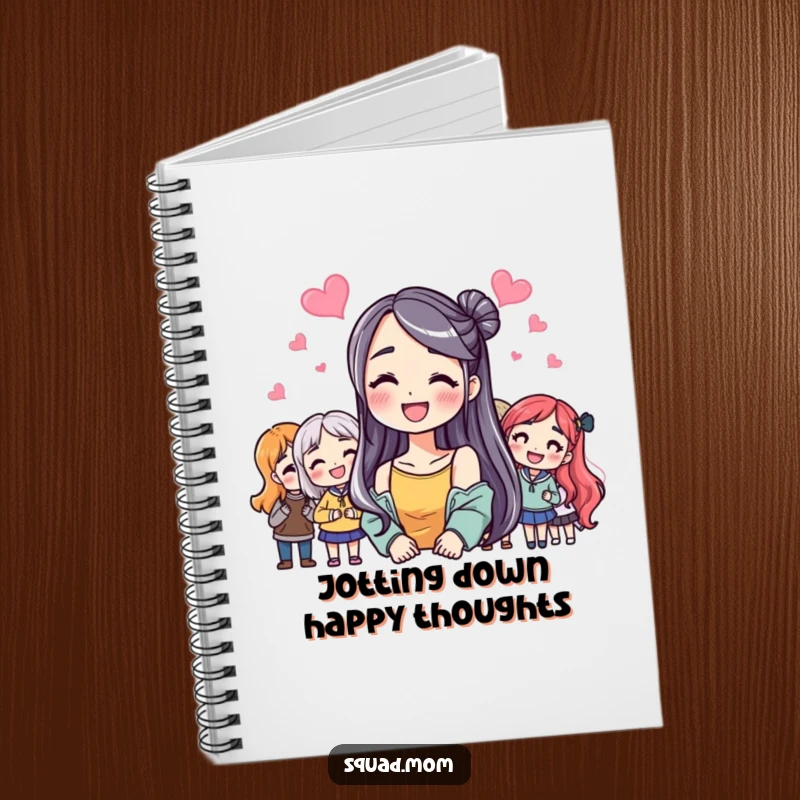 Funny Notebook: Woman smiling widely with friends, cover art celebrating camaraderie, a delightful funny gift.