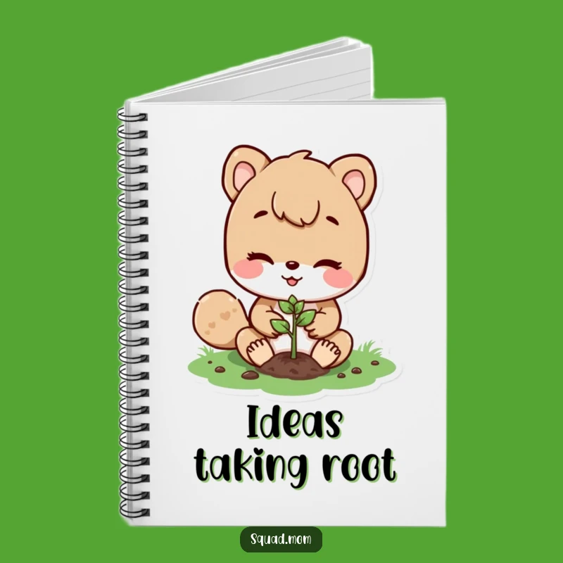 Funny Animal Mom Notebook: Ideas Grow Here with Nature's Touch
