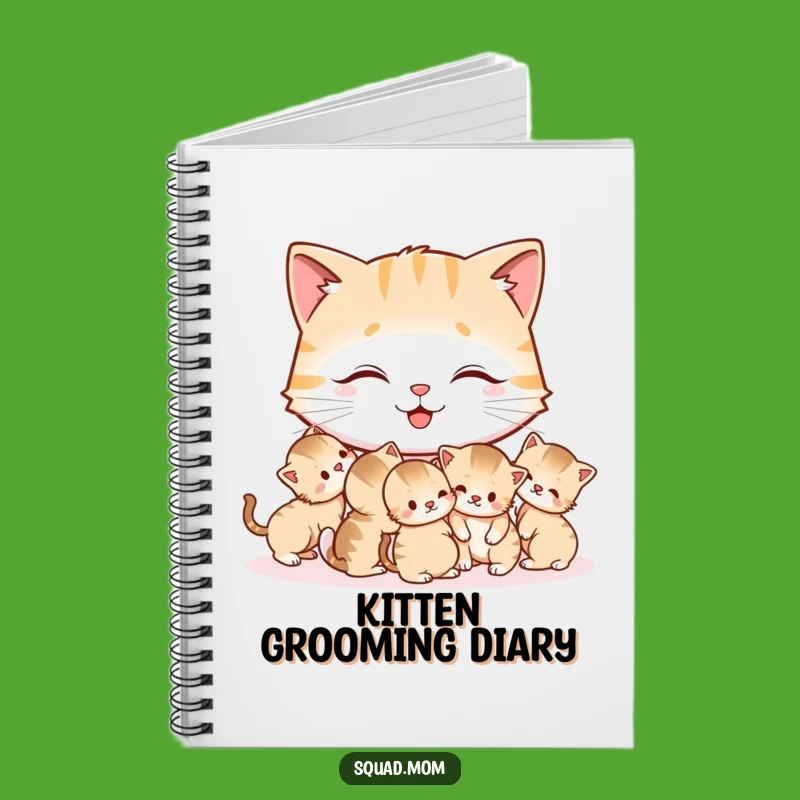 Funny Cat Mom Notebook: Happy Kitten Grooming, Humorous Journal for Cat Lovers