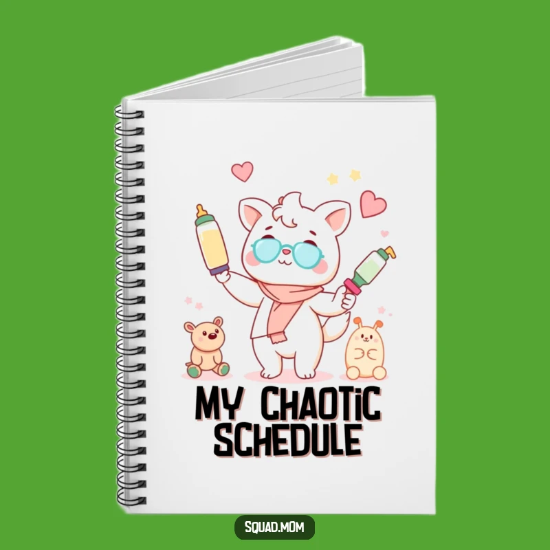 Funny Kawaii Mom Juggling Notebook - Jot Down Mom Life Chaos Hilariously!