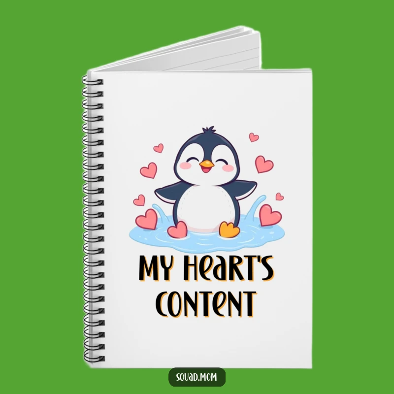 Funny Penguin Heart Splash Notebook - Giggling Journal for Joyful Notes
