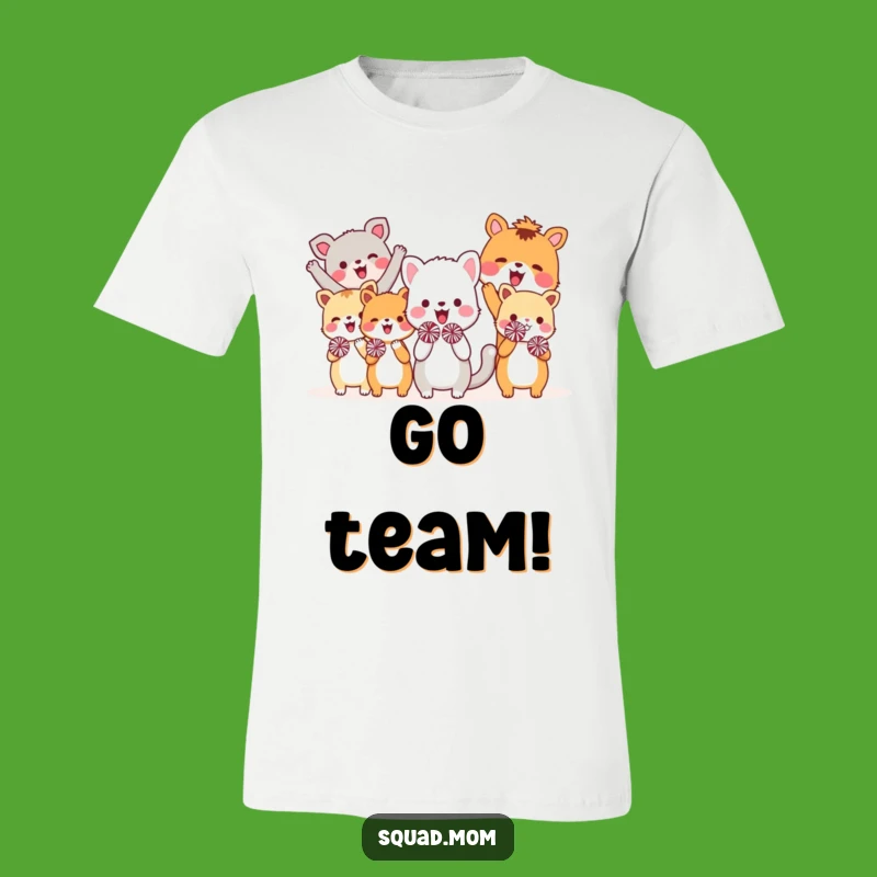Funny Animal Friends Pom-Pom Party T-Shirt: Hilarious Gift for Cheer Lovers