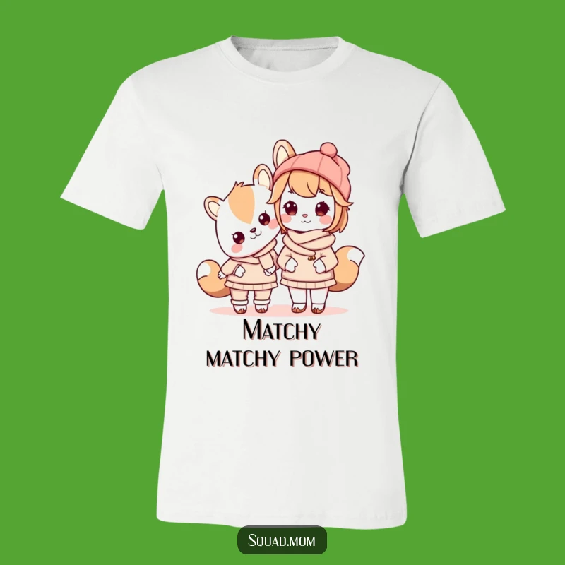 Funny Kawaii Mom Matching Outfit T-Shirt - Cute Mom Child Duo Apparel!