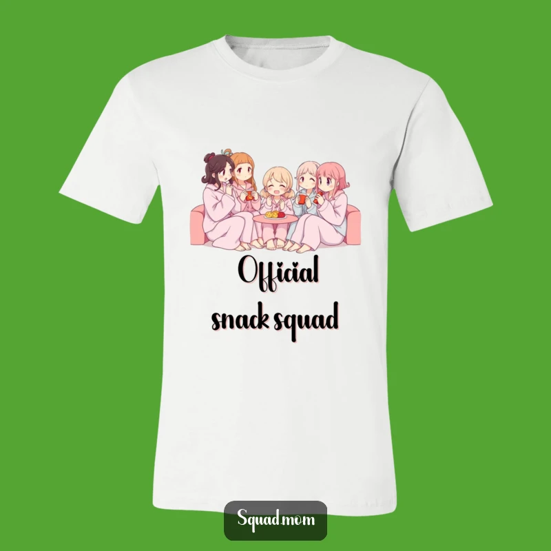 Funny Pajama Squad T-Shirt: Women Sharing Snacks, Ultimate Comfort Tee