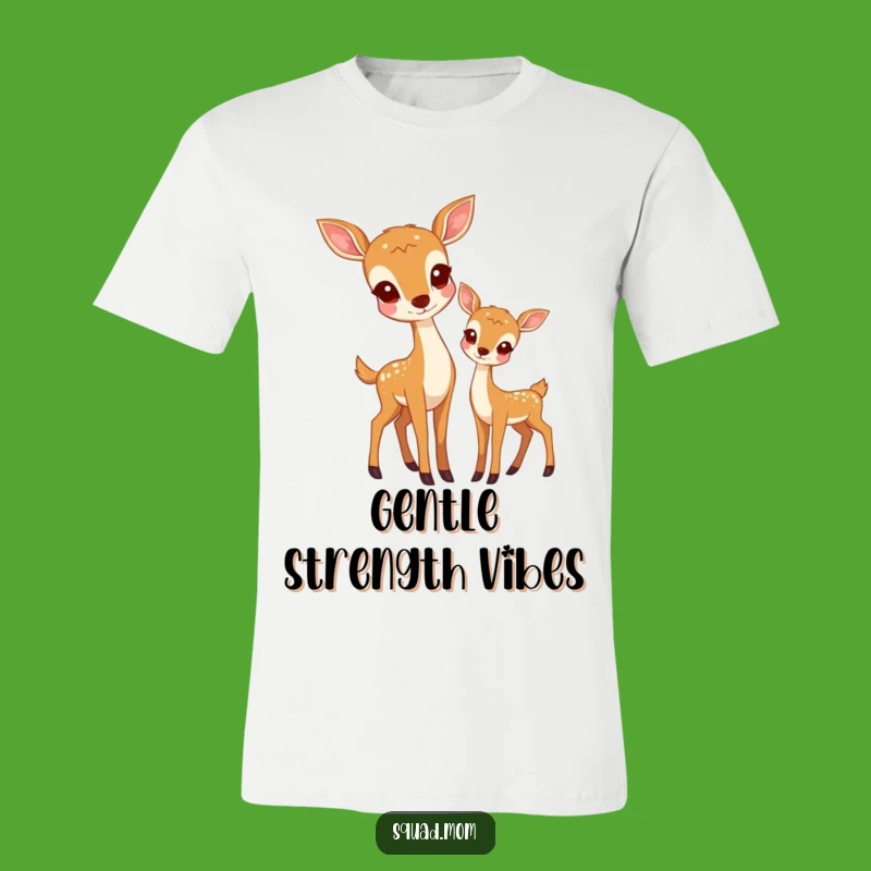 Funny Deer Mom & Fawn T-Shirt - Embrace Nature's Calm - Perfect Funny Gift!