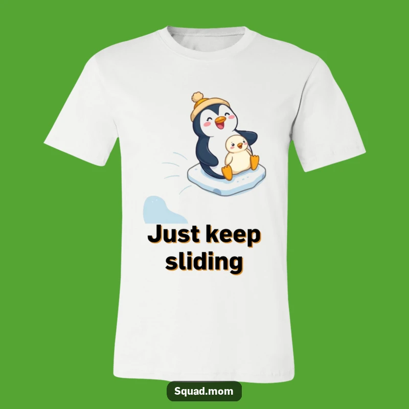Funny Penguin Mom & Chick T-Shirt: Hilarious Icy Adventure Tee for Joyful Folks