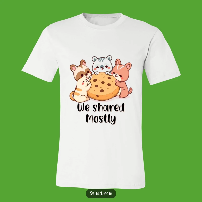Funny Animal Friends Cookie Feast T-Shirt - Hilarious Group Fun and a Perfect Funny Gift!