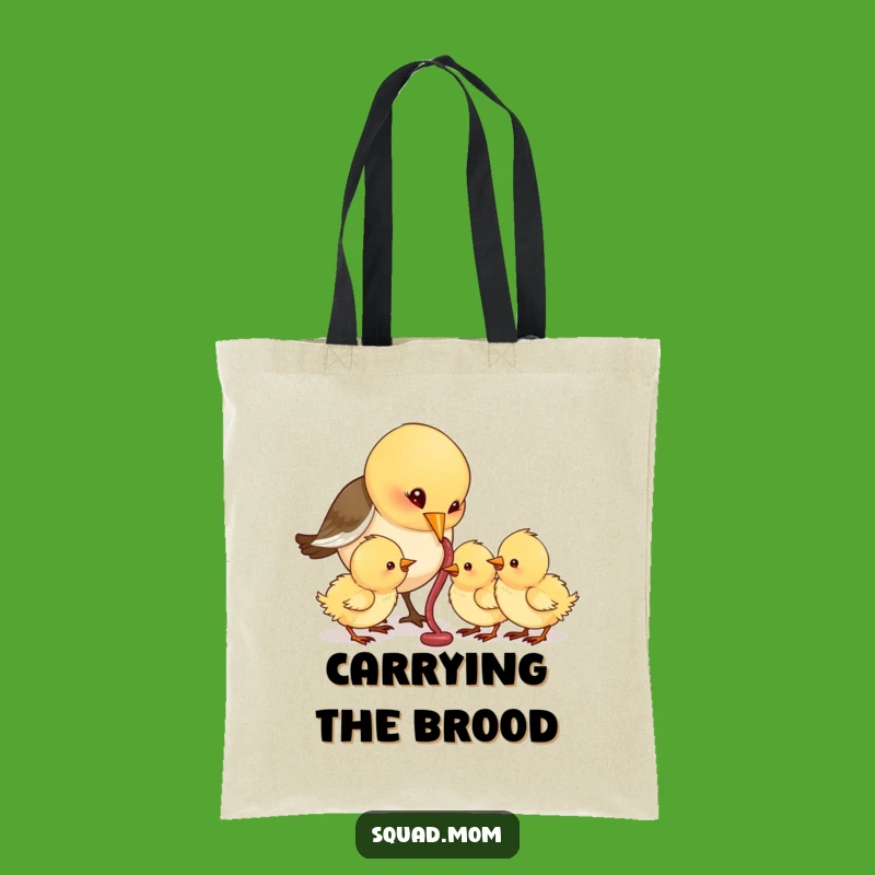 Funny Bird Mom Tote Bag - Worm Feeding Accessory for Nature Lovers