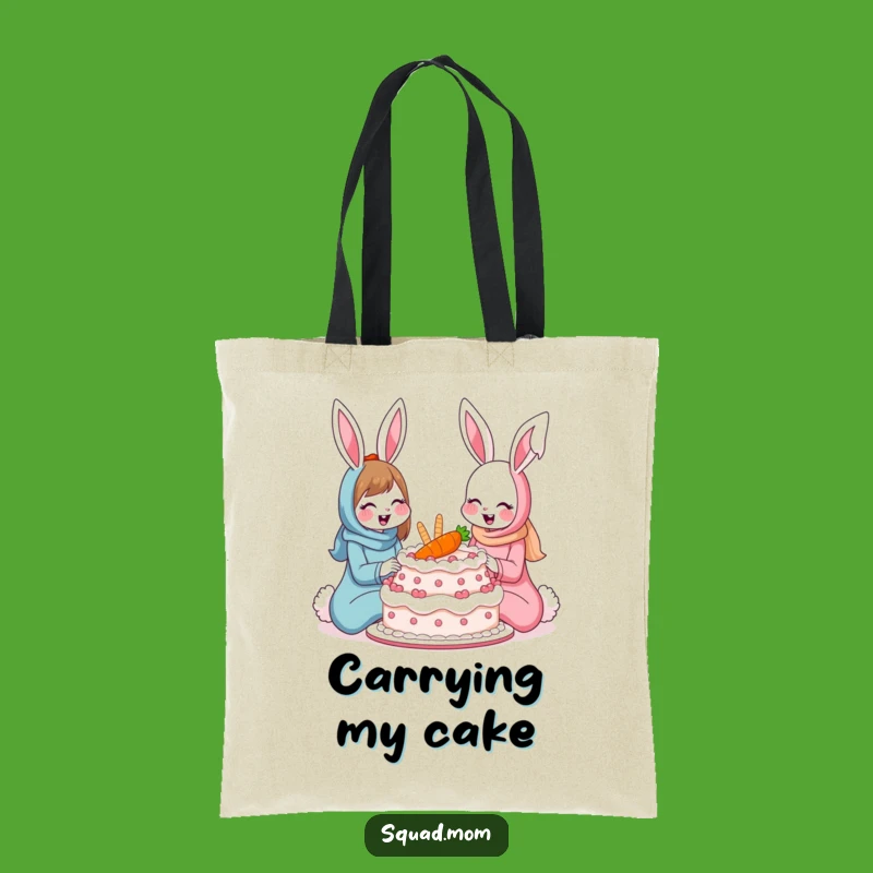 Funny Bunny Moms Tote Bag: Sweet Sharing Style, Chic Gift for Moms