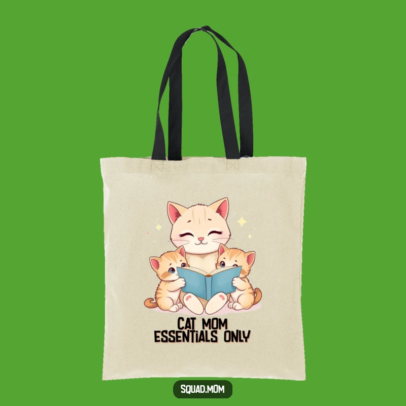 Funny Cat Mom Tote Bag - Bedtime Story Kittens - Practical & Hilarious Gift