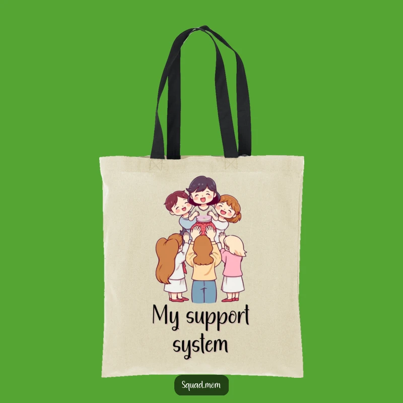 Funny Support Squad Tote Bag: Women Lifting Friend, Practical Hilarious Gift!