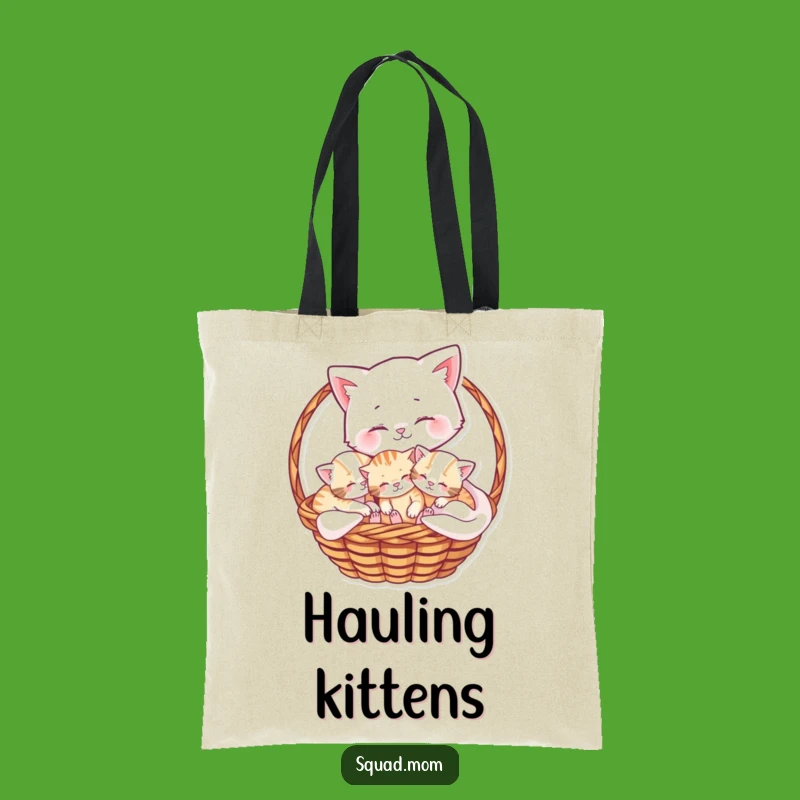 Mama Cat Cuddle Tote Bag: Carry Your Love for Kittens Gift